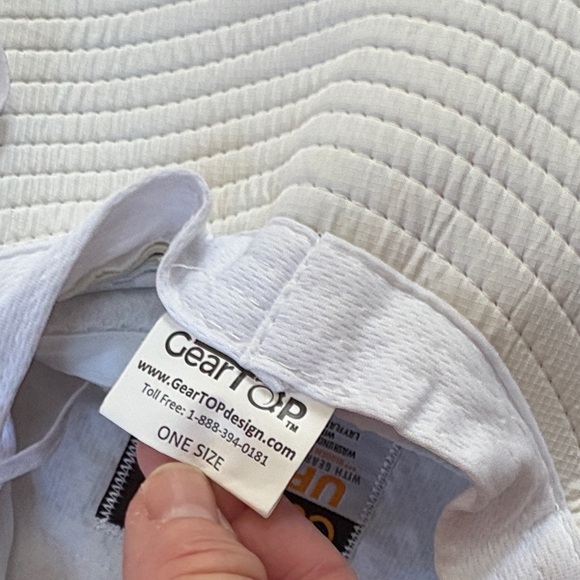 Geartop White UPF 50+ Mesh Vent Sun Hat OS - Picture 8 of 12